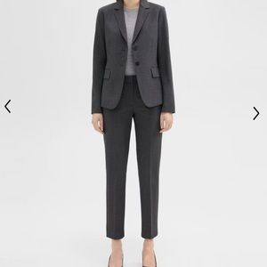 Theory Treeca FL Tailor wool pants Charcoal Melange size 16